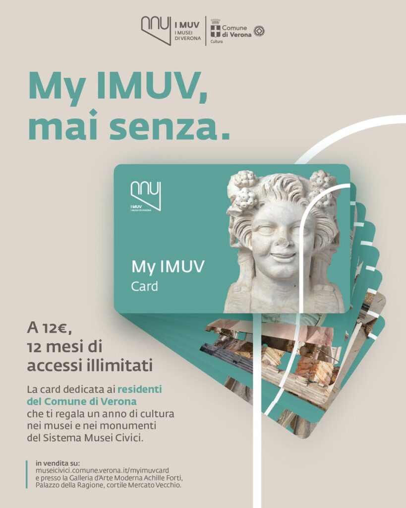 an advertisement from the city of Verona for the IMUV card for residents