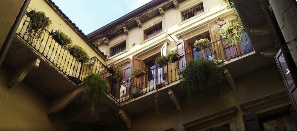 An outside view of the Protezione della Giovane Hostel