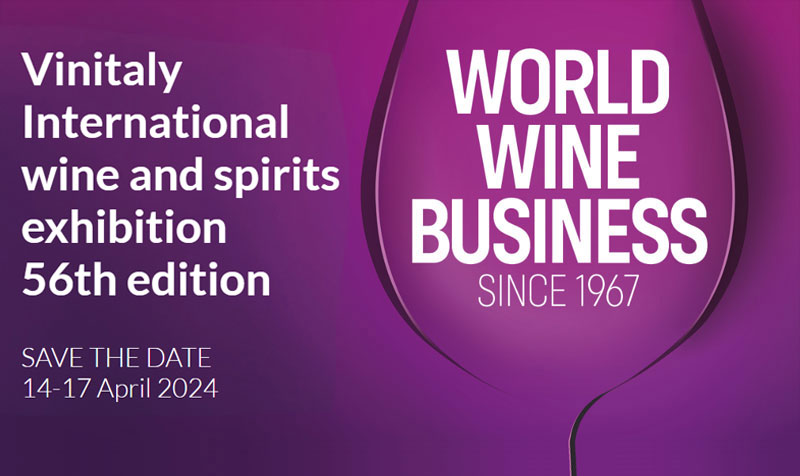 an advertisement for VinItaly in April 2024
